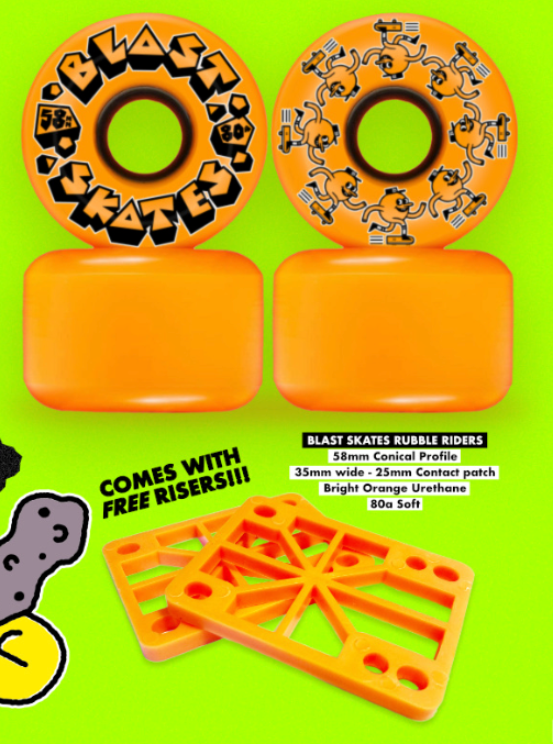 Blast - Rubble Riders With Risers Wheels 58MM 80A