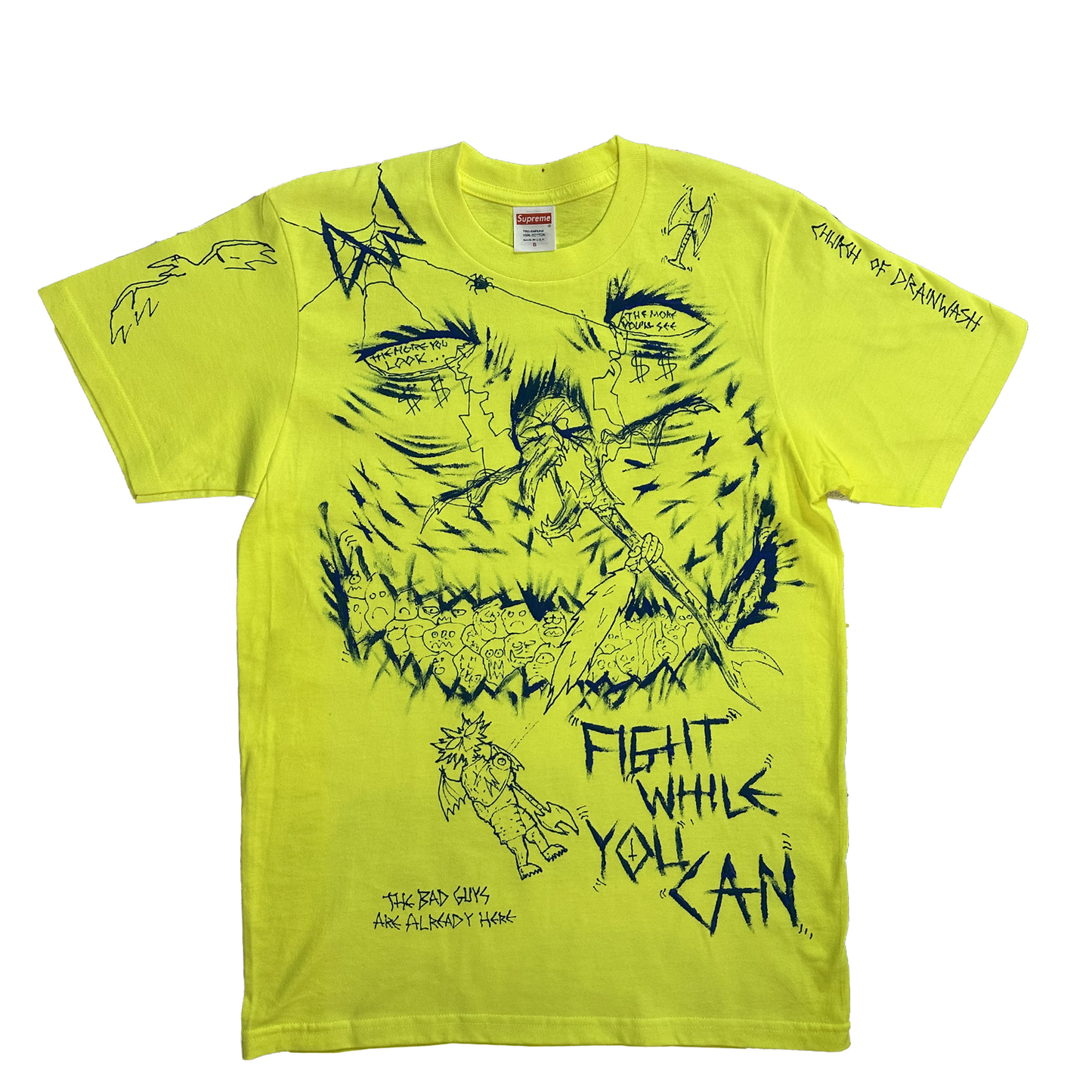 Drainwash - Tshirt Small Neon Yellow - Neonfightparty