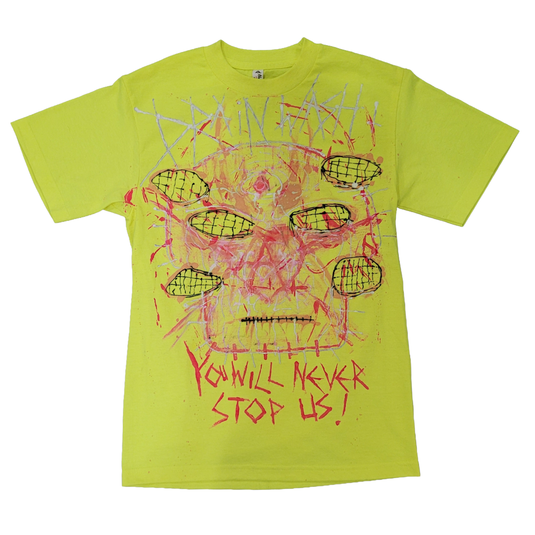 Drainwash - Tshirt Small Neon Yellow - You Will Never Stop Us