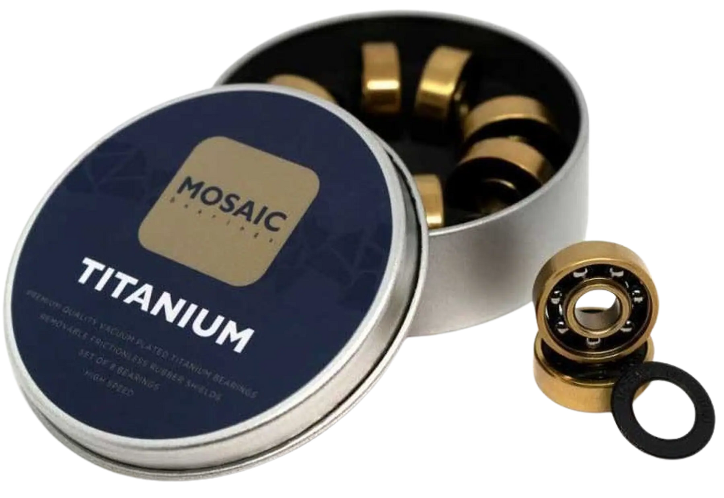 Mosaic - Super Titanium 1 Abec 7 608RS Gold Black