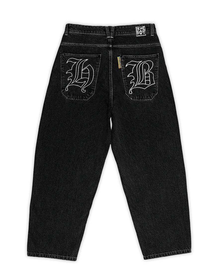 HOMEBOY - XTRA MONSTER GOTHIC DENIM WASHED BLACK