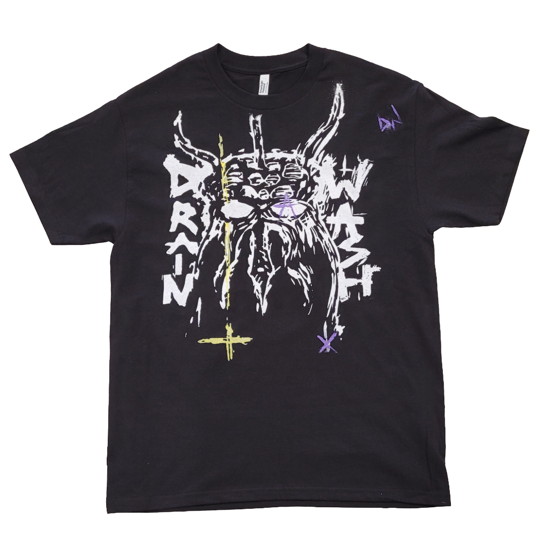 Drainwash - Black T-Shirt, Size L, 101