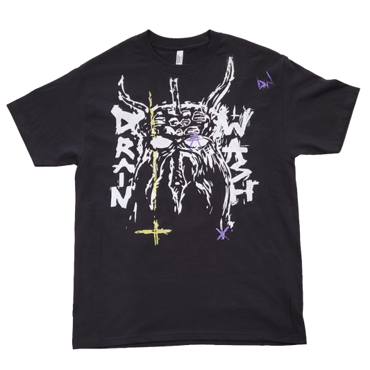 Drainwash - Black T-Shirt, Size L, 101