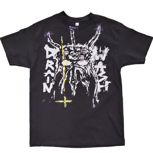 Drainwash - Black T-shirt, Size M, 102