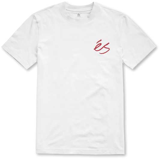 éS - Tee White/Red
