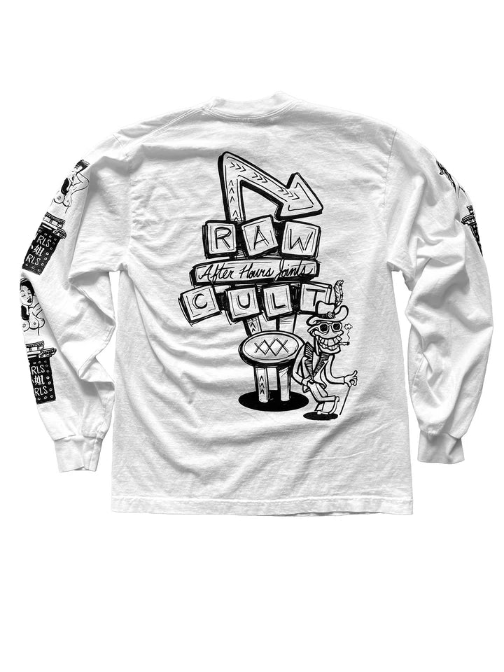 Raw Cult - After Hours Joints Longsleeve - Black on White