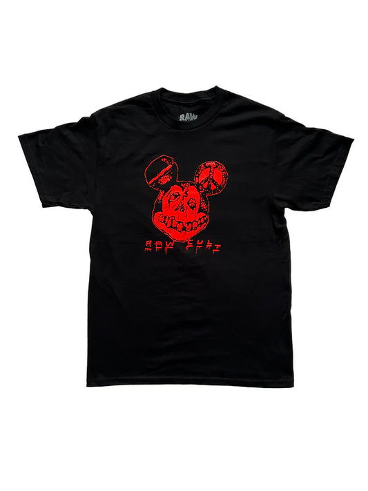 Raw Cult - Hell Rat T-Shirt Red on Black