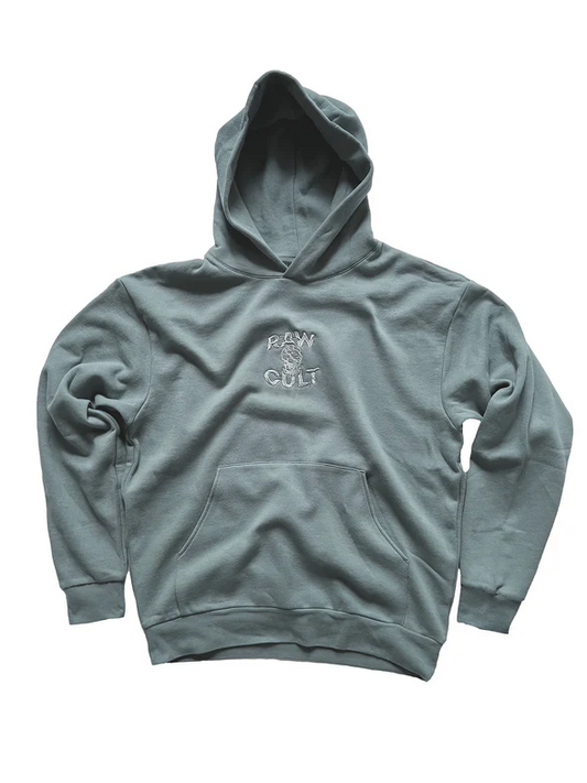 Raw Cult - Embroidered Mask CULT Hoodie - Blue Magik