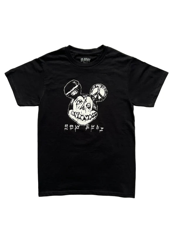 Raw Cult - Hell Rat T-Shirt White on Black