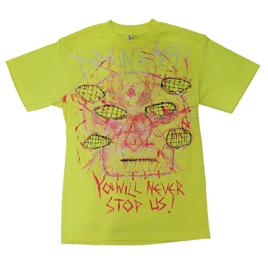 Drainwash - Tshirt Small Neon Yellow - You Will Never Stop Us
